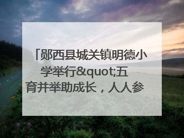 郧西县城关镇明德小学举行"五育并举助成长，人人参与逐梦行"庆六一活动