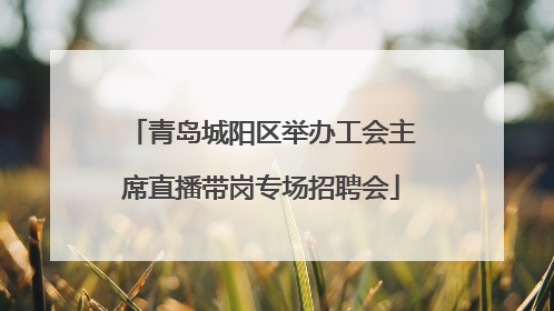 青岛城阳区举办工会主席直播带岗专场招聘会
