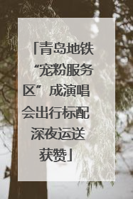 青岛地铁“宠粉服务区”成演唱会出行标配 深夜运送获赞