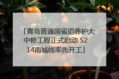 青岛普通国省道养护大中修工程正式启动 S214南城线率先开工