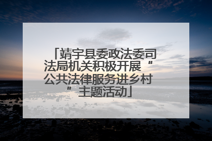 靖宇县委政法委司法局机关积极开展“公共法律服务进乡村”主题活动
