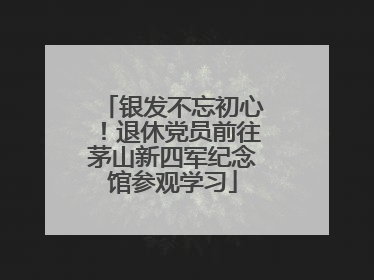 银发不忘初心！退休党员前往茅山新四军纪念馆参观学习