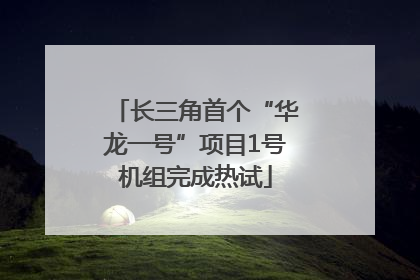 长三角首个“华龙一号”项目1号机组完成热试