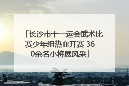 长沙市十一运会武术比赛少年组热血开赛 360余名小将展风采