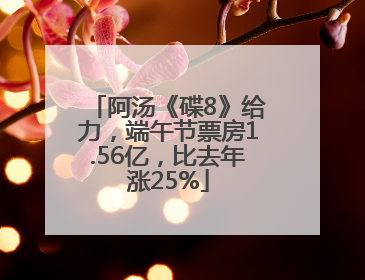 阿汤《碟8》给力，端午节票房1.56亿，比去年涨25%