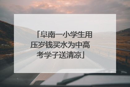 阜南一小学生用压岁钱买水为中高考学子送清凉