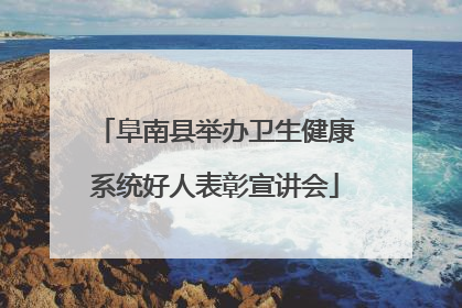 阜南县举办卫生健康系统好人表彰宣讲会
