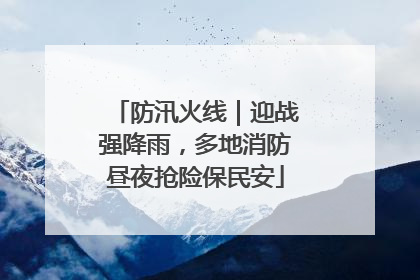 防汛火线｜迎战强降雨，多地消防昼夜抢险保民安