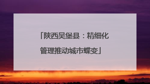 陕西吴堡县：精细化管理推动城市蝶变
