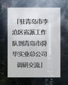 驻青岛市李沧区省派工作队到青岛市舜华实业总公司调研交流