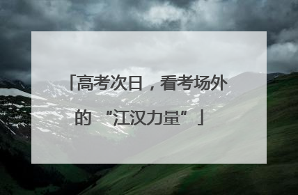 高考次日，看考场外的 “江汉力量”