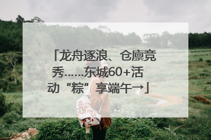 龙舟逐浪、仓廪竞秀……东城60+活动“粽”享端午→