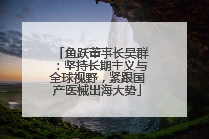 鱼跃董事长吴群：坚持长期主义与全球视野，紧跟国产医械出海大势