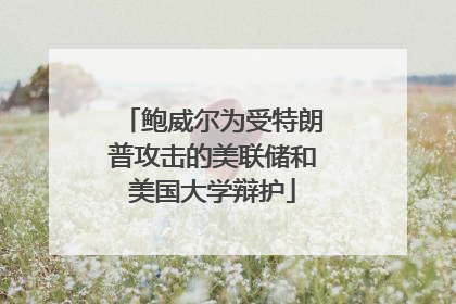 鲍威尔为受特朗普攻击的美联储和美国大学辩护