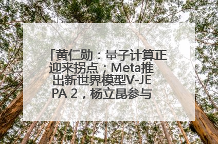 黄仁勋：量子计算正迎来拐点；Meta推出新世界模型V-JEPA 2，杨立昆参与开发丨全球科技早参