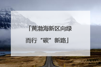 黄渤海新区向绿而行“碳”新路