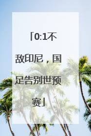 0:1不敌印尼，国足告别世预赛