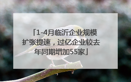 1-4月临沂企业规模扩张提速，过亿企业较去年同期增加55家