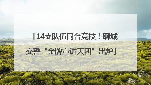 14支队伍同台竞技！聊城交警“金牌宣讲天团”出炉