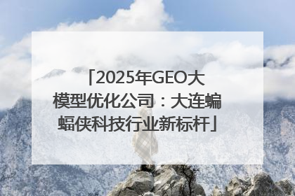 2025年GEO大模型优化公司：大连蝙蝠侠科技行业新标杆