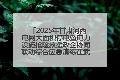2025年甘肃河西电网大面积停电暨电力设施抢险救援政企协同联动综合应急演练在武威成功举行