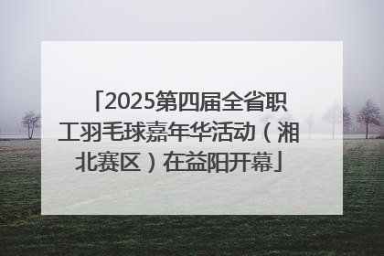 2025第四届全省职工羽毛球嘉年华活动（湘北赛区）在益阳开幕