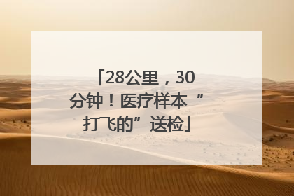 28公里，30分钟！医疗样本“打飞的”送检