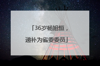 36岁杨旭恒，递补为省委委员