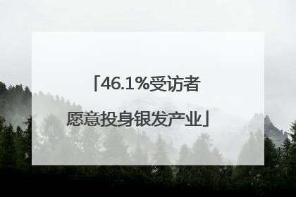 46.1%受访者愿意投身银发产业