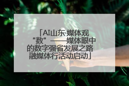 AI山东·媒体观“数”——媒体眼中的数字强省发展之路融媒体行活动启动