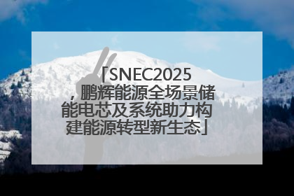 SNEC2025，鹏辉能源全场景储能电芯及系统助力构建能源转型新生态